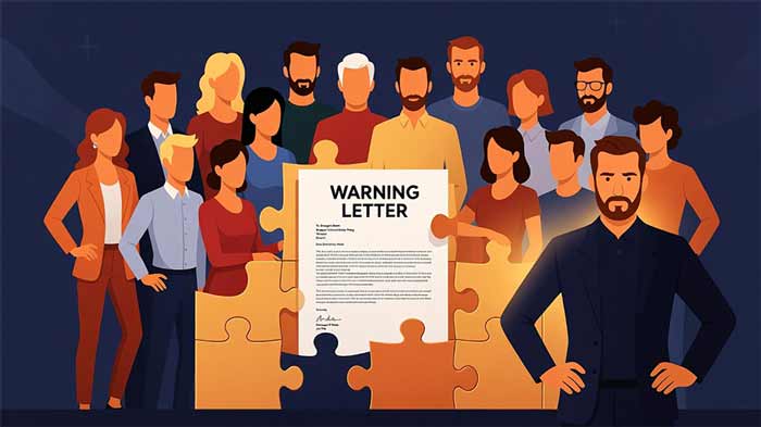 ابزار مدیریت نوشتن نامه تذکر کتبی
